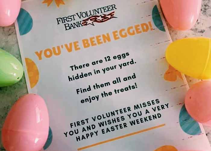 Employees hid Easter Eggs in customers' yards